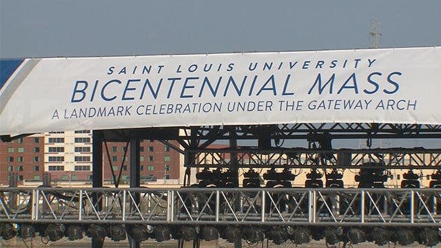 Catholic mass held on Arch grounds, part of SLU bicentennial cel - 0