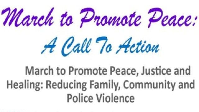 A march to promote peace and reduce violence will be held on Saturday.