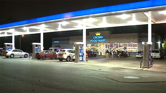 A woman in her 50's was shot at the Crown Food Mart in the 4600 block of Dr. Martin Luther King Drive around 11:00 Monday night.